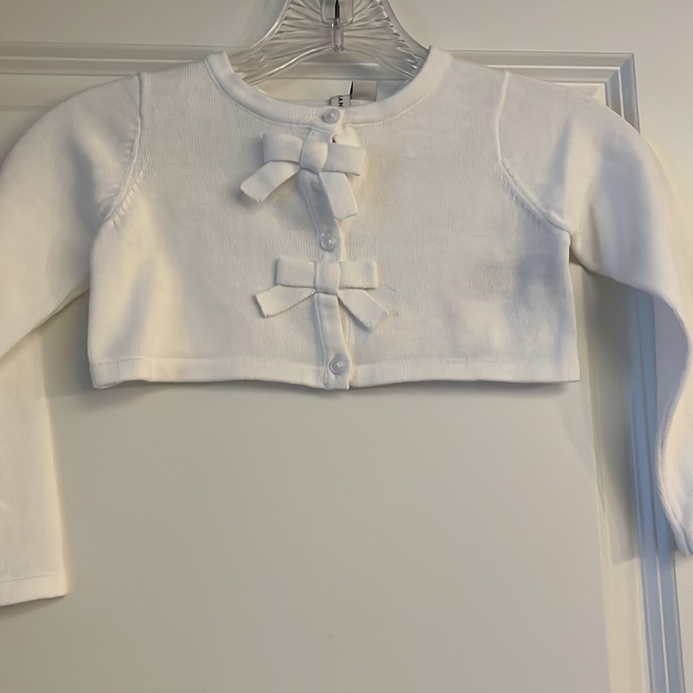 NWT Janie and Jack Bow Cropped Cardigan